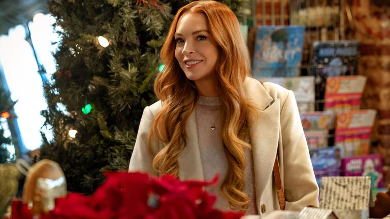 Sneak Peek Photos from Lindsay Lohan's Netflix Christmas Rom-Com 'Our Little Secret'